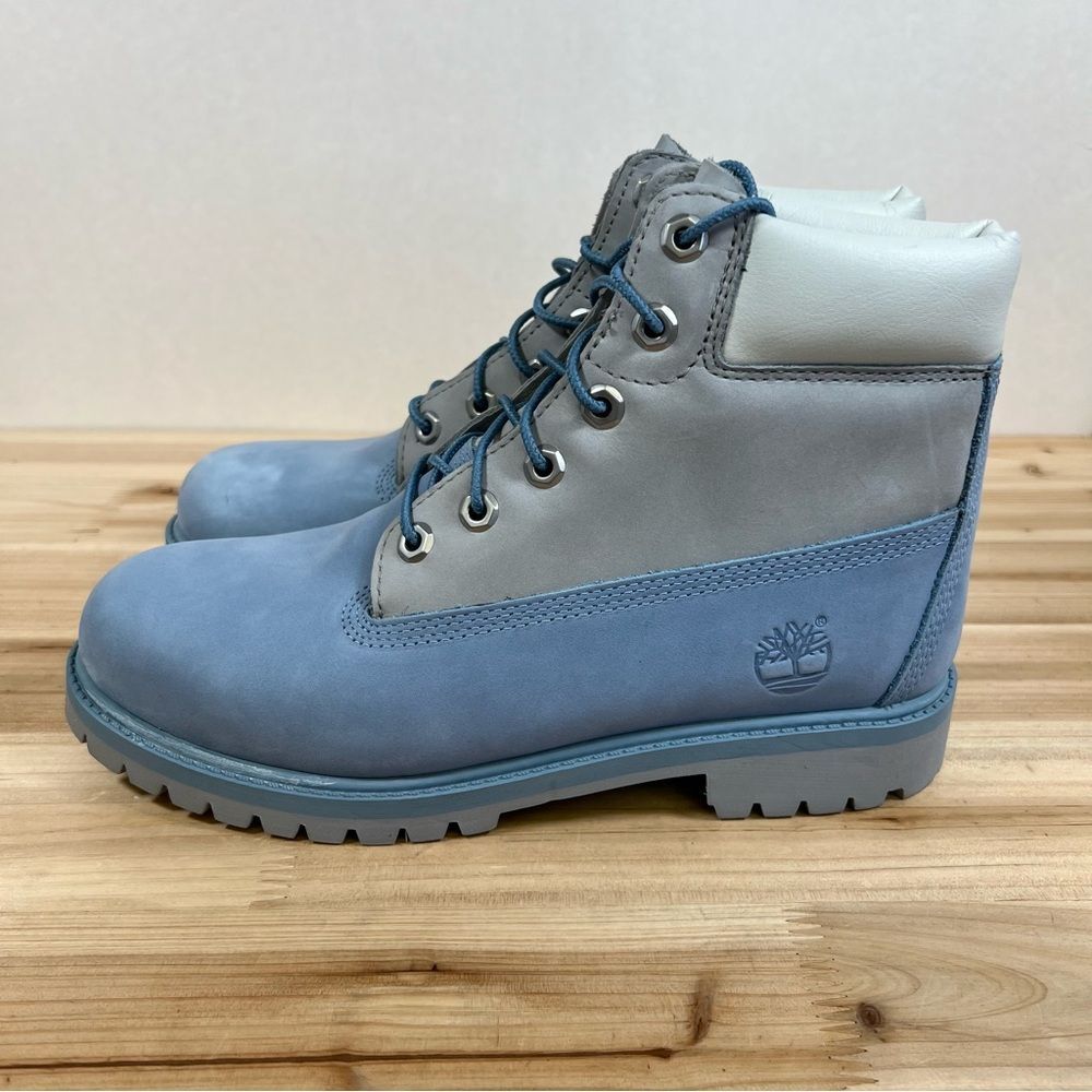 Timberland Premium 6 in waterproof boots men’s/youth 7 women's 8.5 blue grey - Picture 5 of 15